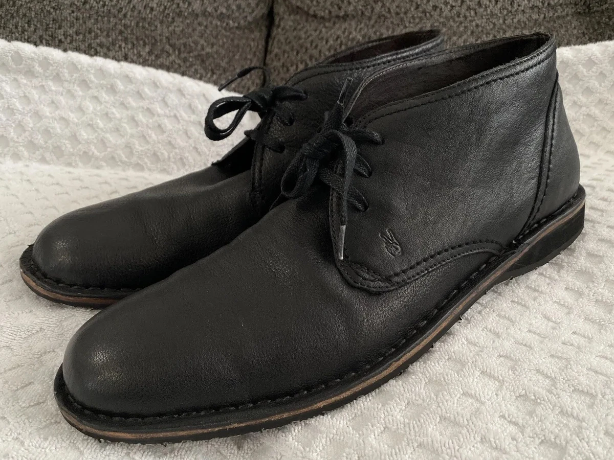 John Varvatos Star USA Hipster Chukka Boot Black Leather Size 14M F505L4B A7B