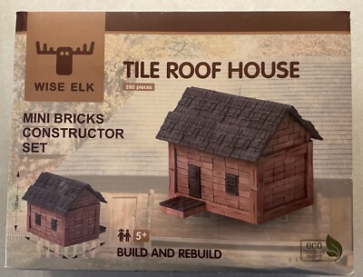 Tile Roof House Mini Bricks Construction Ceramic Brick Building Set Wise Elk