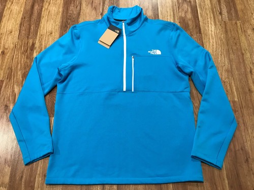 MENS L ❄️ New The North Face Tagen 1/4 Zip Fleece Jacket NF0A5GH2 Acoustic Blue