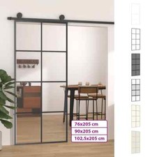 Sliding Door Frosted ESG Glass and Aluminium 76x205 cm White Barn 2025