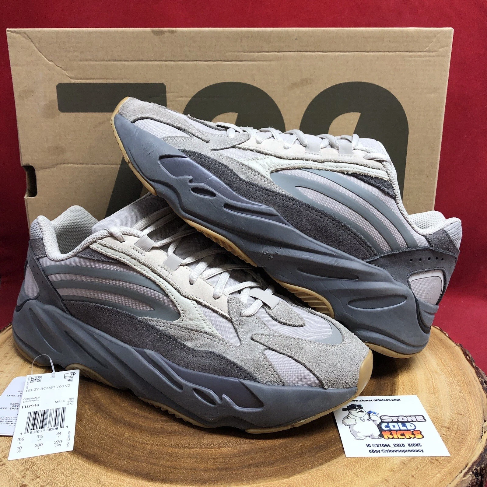 Adidas Yeezy Boost 700 V2 Tephra FU7914 taglia 10 350 500 750
