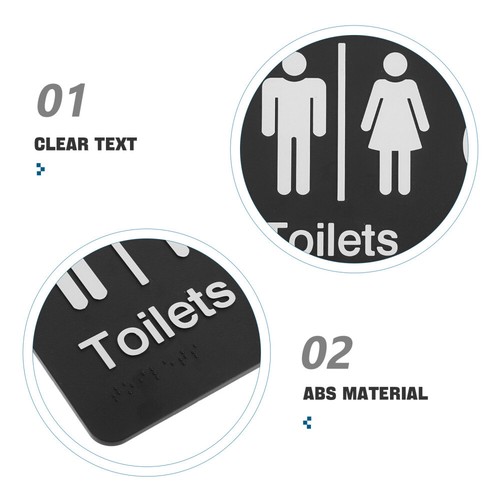 Toilet Signboard Woman Office Handicaps Toilets All-gender Signs - Picture 4 of 12