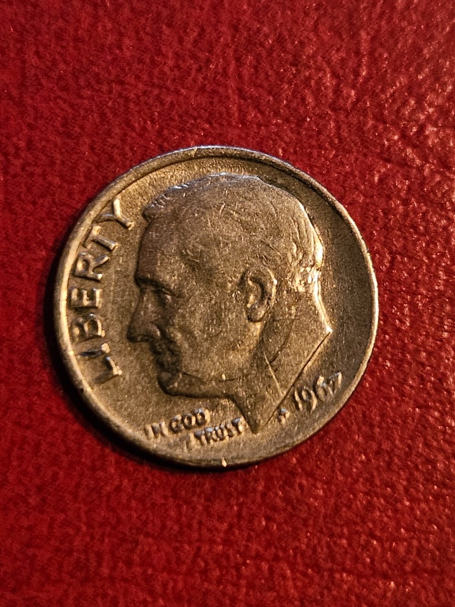 1967 Dime No Mint Mark, Very Rare, Full Bands , This One Is a