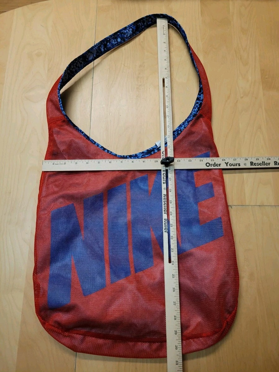 Nike Graphic Reversible Tote Shoulder Bag Crossbody Red, Blue