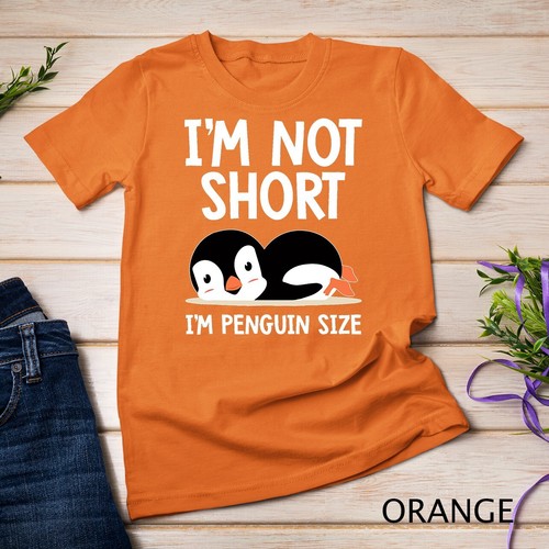 I'm Not Short I'm Penguin Talla Adorable Penguin Lover Regalos Camiseta Unisex - Imagen 9 de 15
