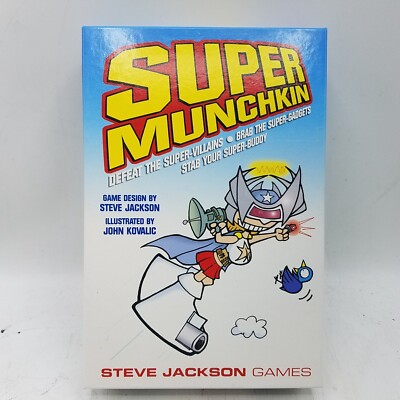 Super Munchkin Steve Jackson Games 1440 COMPLETE!!! Deck Building Card Game!