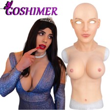 Realistic Silicone Female Head Mask Crossdresser Face Mask For Women Cosplay