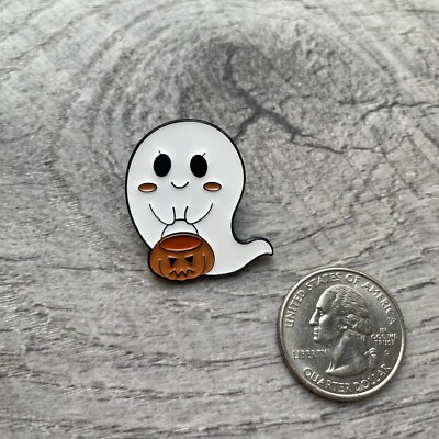 Cute Ghost Trick or Treat Halloween Collectible Enamel Pin | eBay