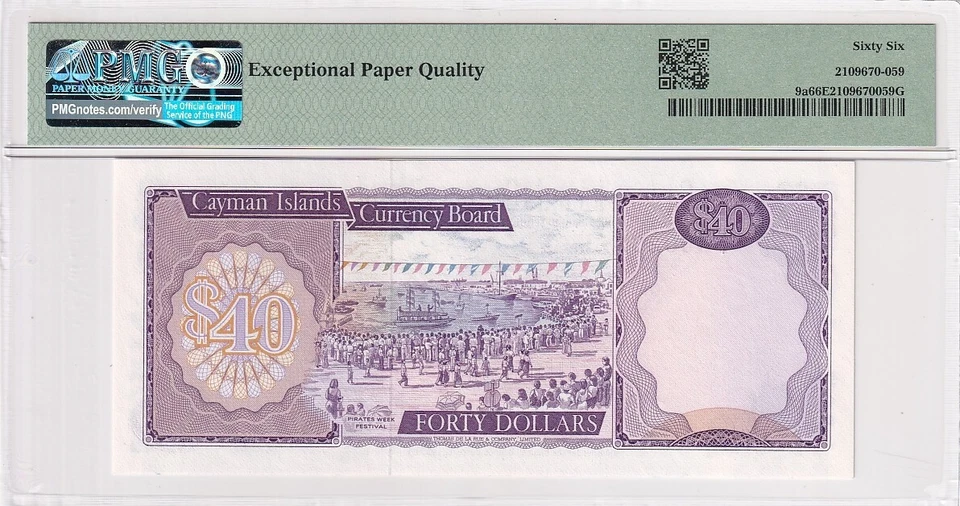 Cayman Islands, 40 Dollars, 1981, UNC, p9a - Image 2 of 2