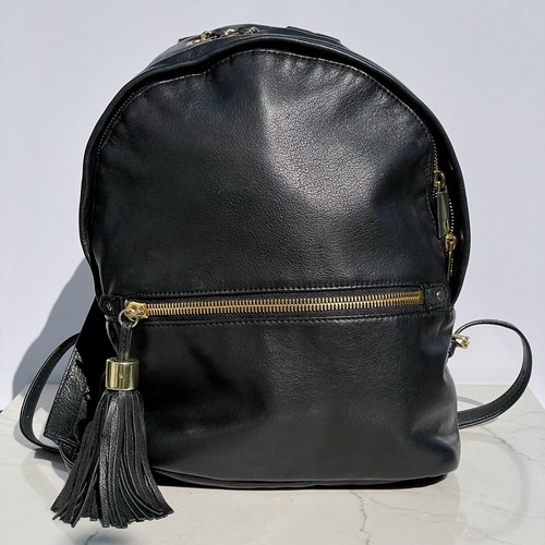 Margot NYC Leather Backpack with Fringe 
