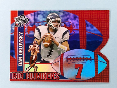 Dan Orlovsky 2005 Press Pass Big Numbers #BN15 Rookie RC UConn Huskies ESPN