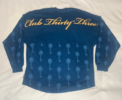 Club 33 Disneyland Spirit Jersey XLARGE Blue Gold Key 2025 - Main Image
