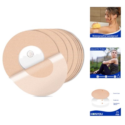 25Pack Freestyle Bandage for Libre 3 Sensor Covers Waterproof 14 Days Overpat...
