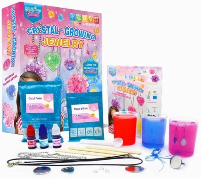 Livevie Crystal Jewelry Kit for Kids ? Create 6 Sparkling Pendants & Earrings