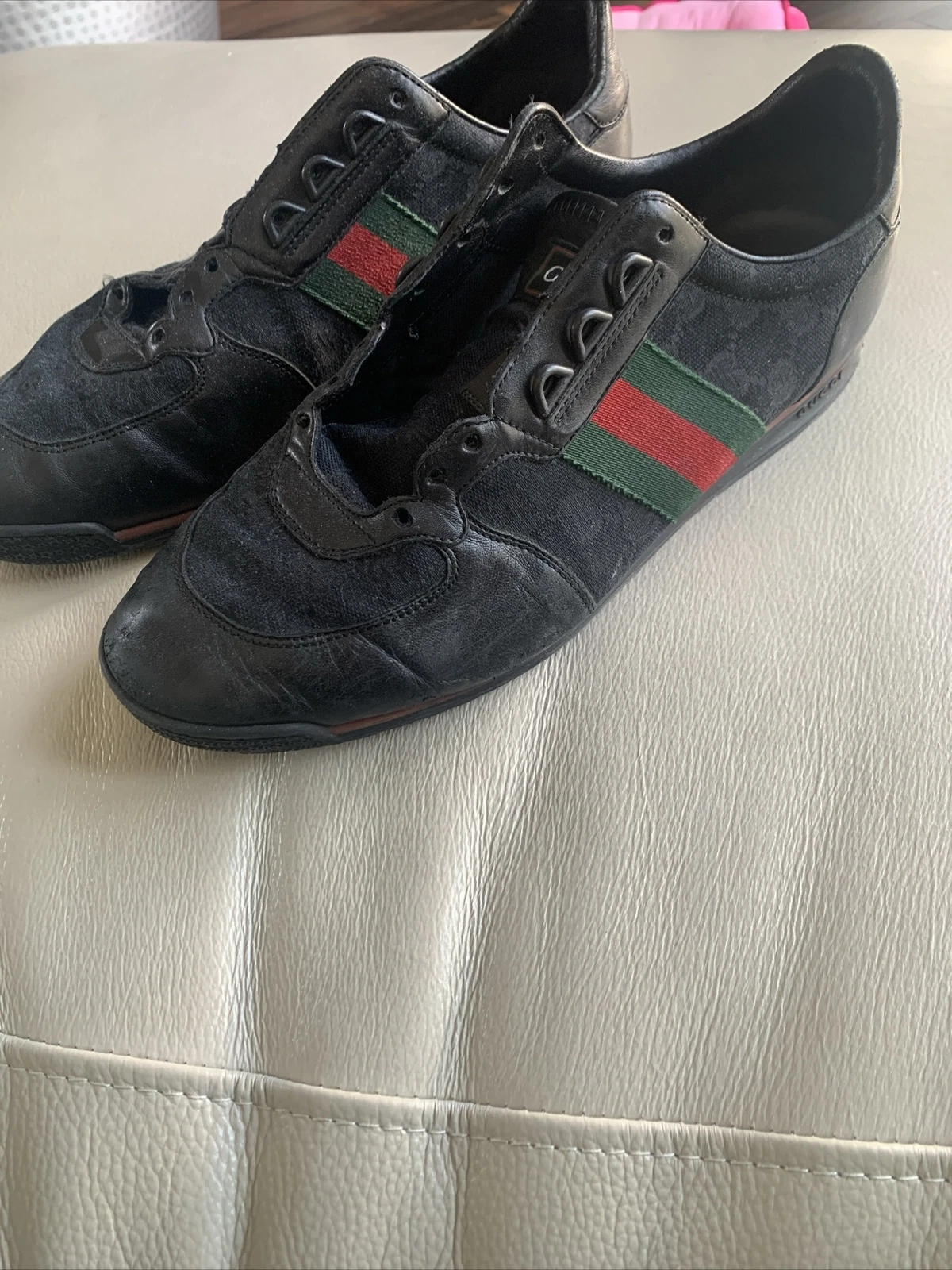 Baskets Gucci cuir Guccissima rayures Web 9