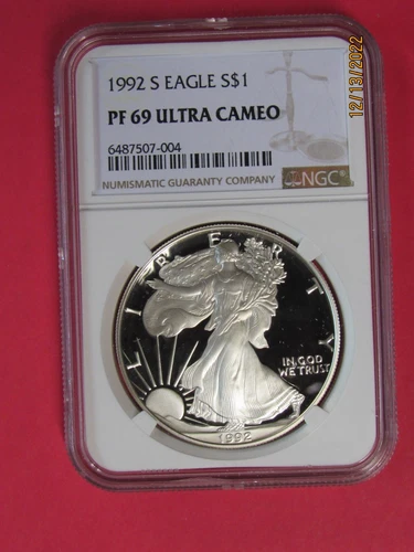 1992 "S" SILVER EAGLE PROOF  !!! NGC PR69UC !!!
