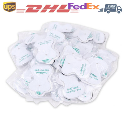 50 X Snap On Replacement Electrode Pads Bulk For Tens Unit Therapy Massager
