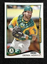 DEREK NORRIS #346 2014 Topps Baseball QTY Oakland Athletics