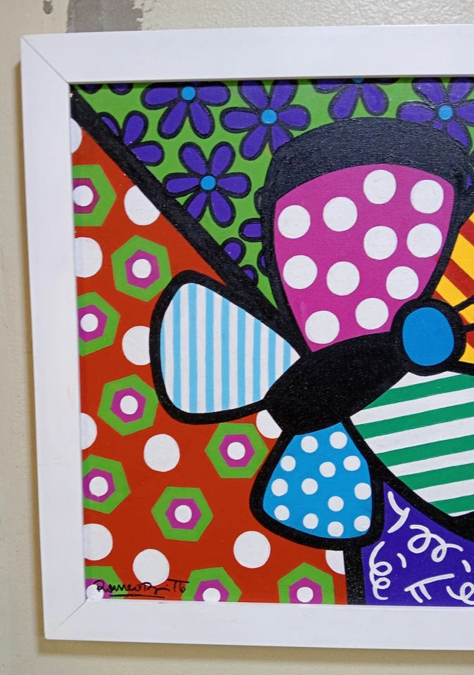 ROMERO BRITTO ACRYLIC ON CANVAS DATED CIRCA 2006 WITH FRAME IN GOOD CONDITION - Image 2 of 4