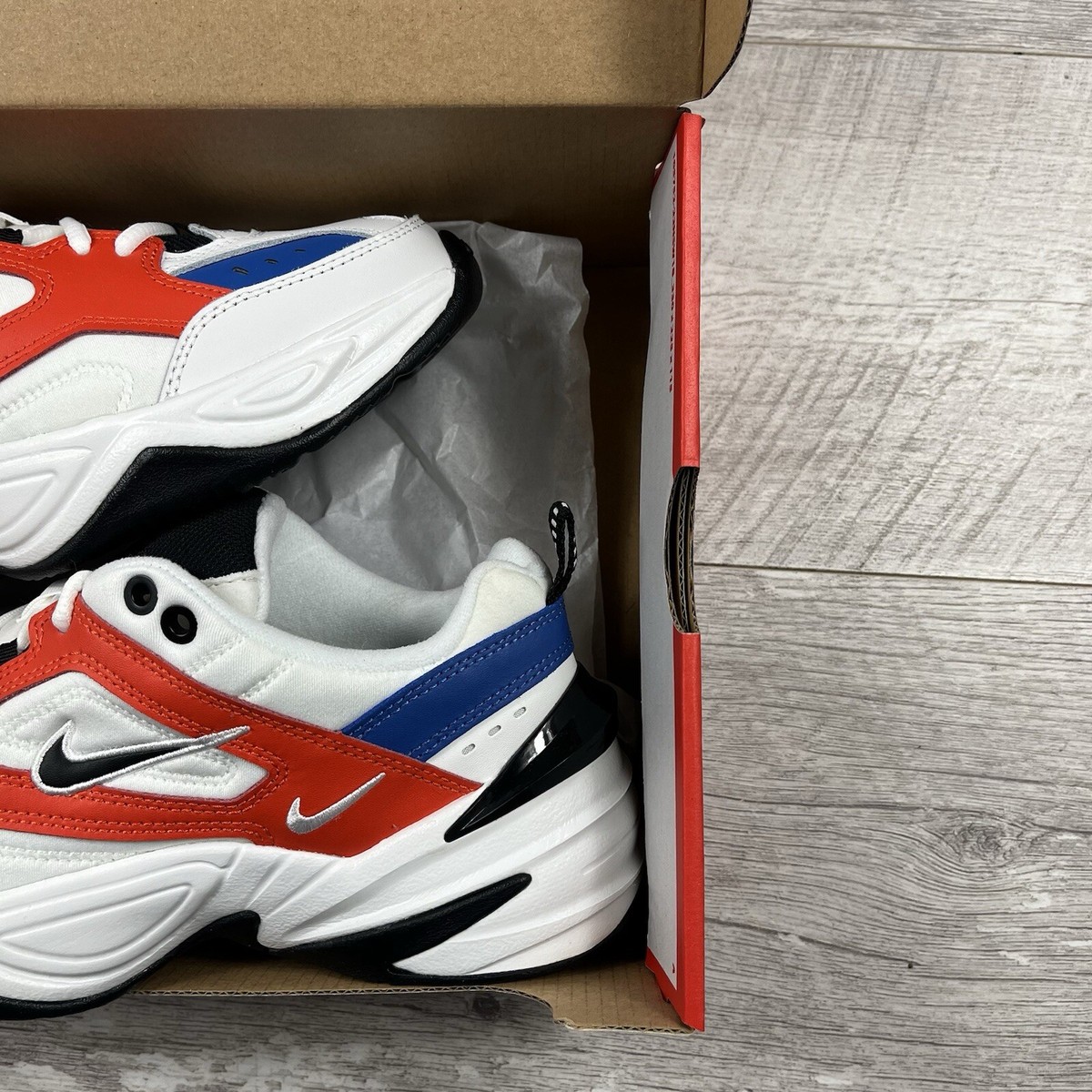 Nike M2K Tekno “Summit White Black Team Orange” Size UK EU  US