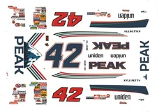 #42 Kyle Petty PEAK antifreeze 1/64th   Scale Slot Car Decals