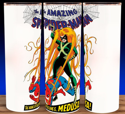 Amazing Spiderman Vs Medusa Comic Book Cup Mug Tumbler 20 oz