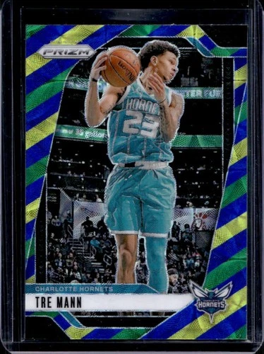2024-25 Panini Prizm Tre Mann Choice Blue, Yellow and Green #179 Hornets