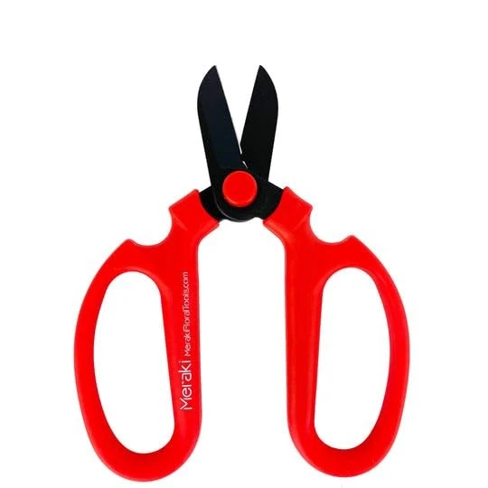 MerakiFloralTools Flower Scissors With Black Carbon Steel Blades 6.7 Inch, Am...
