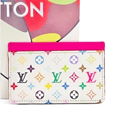 NEW LOUIS VUITTON LV X TM Takashi MURAKAMI Multicolor Card Holder Wallet NWT