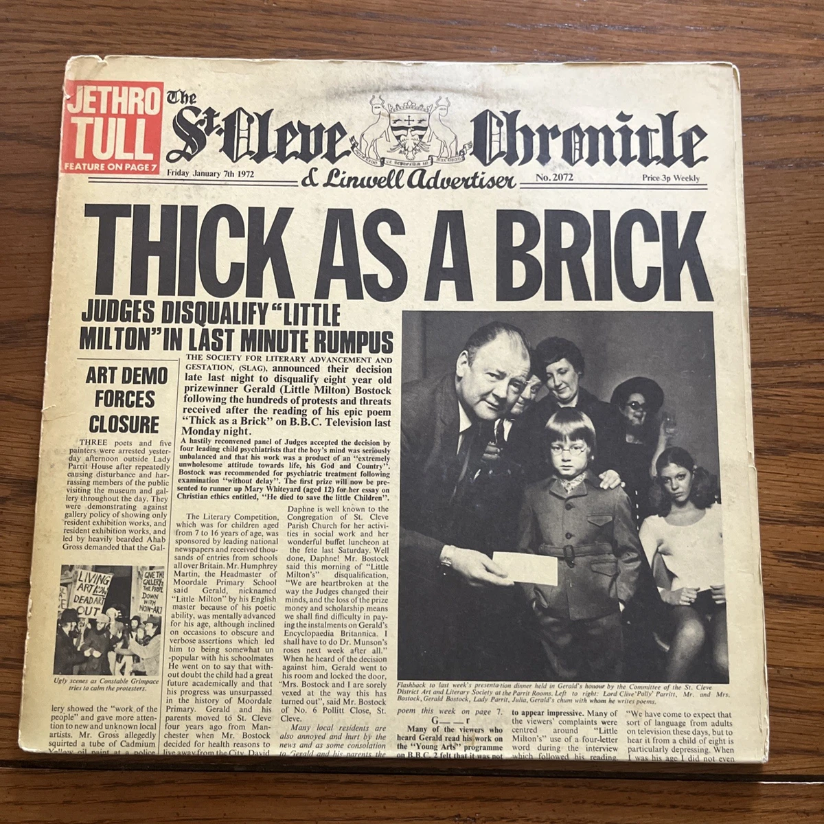 Jethro Tull Thick As A Brick Lp for sale | eBay