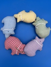 Gingham Pigs Handmade Stuffed String Of Piggies