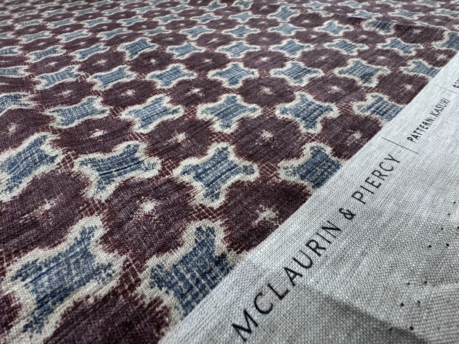 McLaurin & Piercy Kasuri Designer Fabric 3.8 Yards + 69” Allowance Linen 2024 image 9