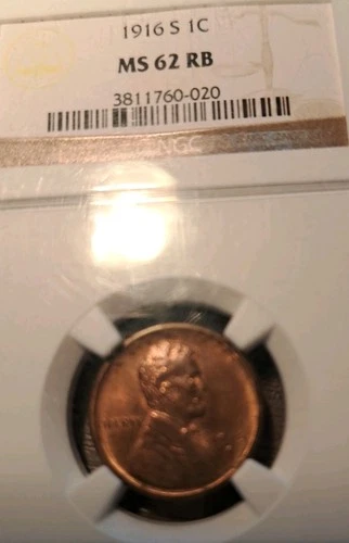 1916 S Lincoln Wheat NGC MS62