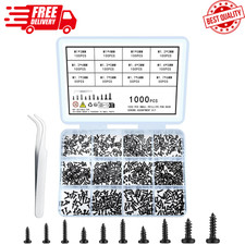 1000 Pcs Small Pan Head Screws Assortment Kit, Micro Tiny Electronic Self-Tappin