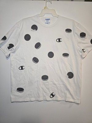 Champion Oreo Tee Shirt Men's Size 2XL White Black Cookies Snack Cotton