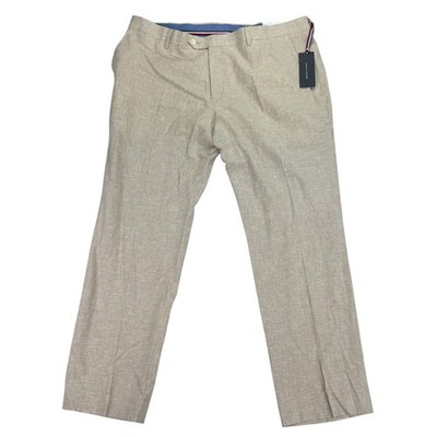 Tommy Hilfiger Mens Hall Modern Fit Linen Blend Suit Pants Tan 40x30
