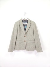 Joules Jacket Size 12 Grey Portman Blazer Hacking Speckled Wool Tweed Country