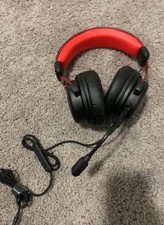 HyperX Cloud II Wired Over-Ear Gaming Headset Black Red Boom Mic Volume Control