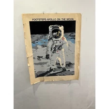 Jenny Kilb Signed 1979 Space Art Print “Footsteps on the Moon Apollo NASA 20/24
