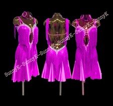 jz Handmade Women Samba Ballroom Swing Salsa Rumba Latin Dance Dress RHYTHM
