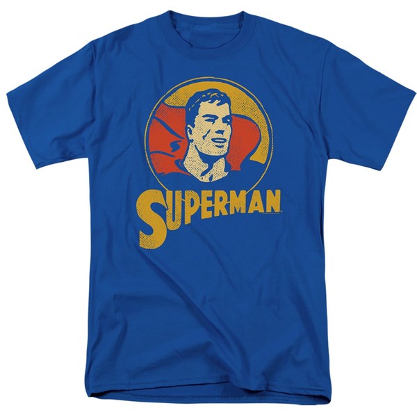 Dc Comics - Superman - Super Kreis - Erwachsener Unisex Kurzarm T-Shirt - Blau-image