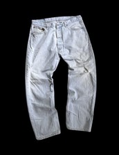 Vintage 90s 1996 Levi’s Light Wash 501 Denim Jeans 34x30 Light Distress USA Made