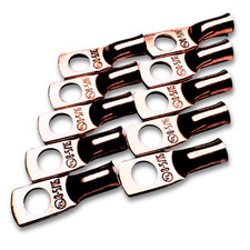10x 8 Gauge 5/16" Hole OFC Copper Ring Terminal 8GA M8 Lug Battery Connector
