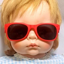 ROSHAMBO McFly Baby Shades - Red Sunglasses Gray Polarized Lenses Made in Italy