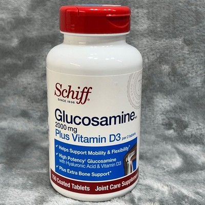 Schiff Glucosamine 2000mg Plus Vitamin D3 150 Tablets Joint Support