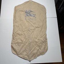 Burberry Garment Bag Beige Suit Dress Cover Zippered Travel Dust Bag Logo Case