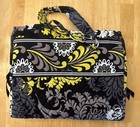Vera Bradley Hanging Travel Organizer Toiletry Bag Baroque Black Yellow Quilted — photo 1