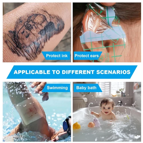 Emalla 3 Rolls Tattoo Second Skin Film Waterproof Tattoo Aftercare Bandage image 5