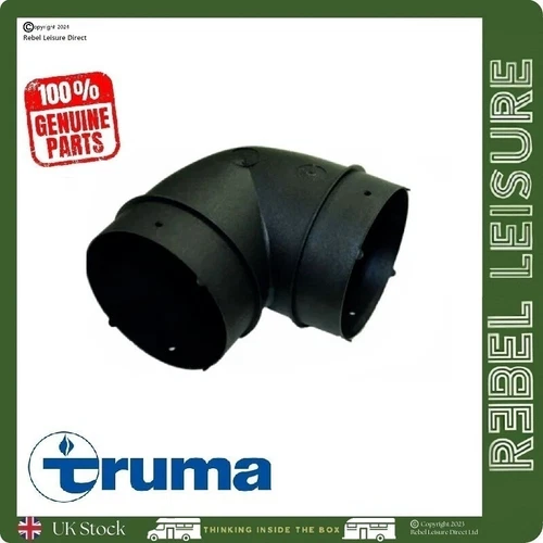 90° Truma Combi Elbow - For use with 65mm Ducting on both ends Motorhome/Caravan