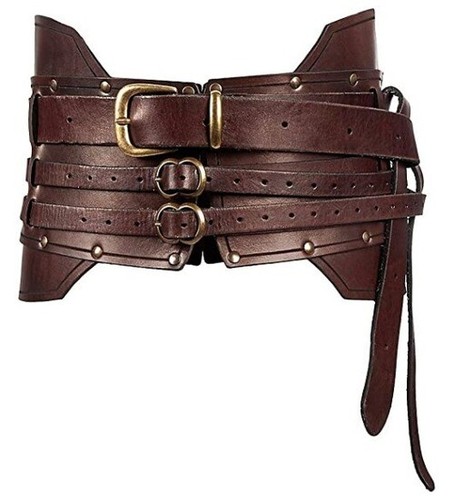 Mittelalterlicher Vintage breiter Gürtel Herren Ritter Zubehör Steampunk Cosplay Zubehör - Bild 6 von 18